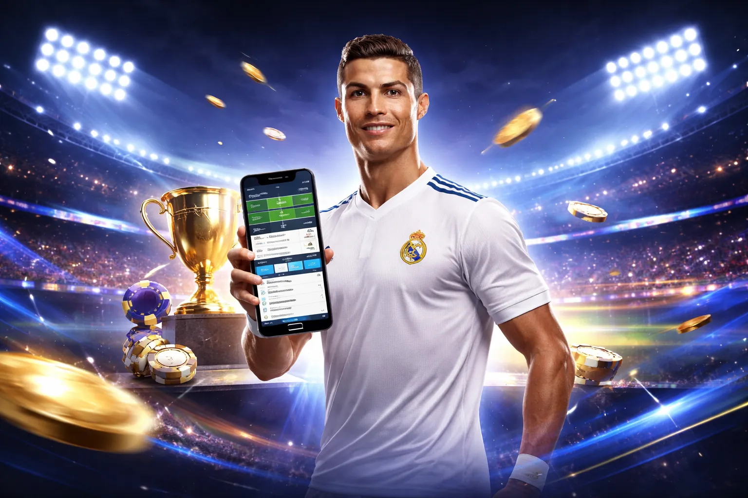 Sân vận động bóng đá với logo 88open và người hâm mộ